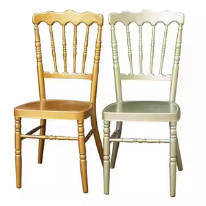Chaises Napoléon empilables en métal en gros, chaise Chiavari pour hôtel et événements de banquet - Product Image 1