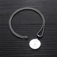 Bijoux religieux personnalisés en assiette ronde, 7 pièces, collier avec versets de la Bible gravé, amulette de prière,