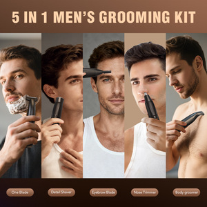 Rasoir électrique rechargeable Utrust 5-en-1 avec moteur 6000 tr/min, tondeuse à barbe et cheveux pour hommes - Product Image 5