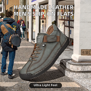 Mocassins en cuir faits main pour hommes avec logo OEM en relief, respirants, légers et tendance, style décontracté, chaussures de travail, taille plus - Product Image 2