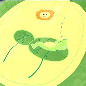 Cama de felpa suave de rana bonita de gran oferta con forma de animal de dibujos animados con relleno de algodón PP Servicio OEM para niños y adultos - Product Image 5