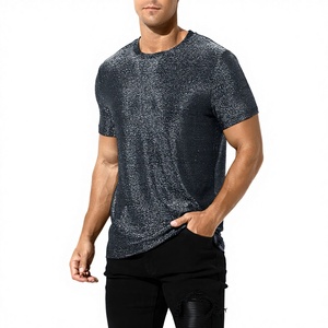 Vente en gros de t-shirts pour hommes en maille unie, à séchage rapide, col rond, vêtements de haute qualité, chemises pour hommes - Product Image 2