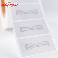70*15mm Impinj MR6 Chip de largo alcance Mini etiquetas RFID 860-960Mhz UHF pasivo para gestión de ropa