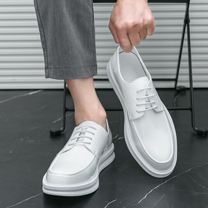 <span class=keywords><strong>Zapatos</strong></span> <span class=keywords><strong>de</strong></span> vestir <span class=keywords><strong>de</strong></span> Color blanco con punta en pico con cordones Oxfords Ocasión formal <span class=keywords><strong>Zapatos</strong></span> casuales <span class=keywords><strong>de</strong></span> <span class=keywords><strong>charol</strong></span> duraderos para hombres - Product Image 2
