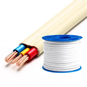 Cable plano personalizado al por mayor de fábrica 2*1.5mm2 2*2.5mm2 2*4mm2 cable eléctrico de carcasa aislada de PVC