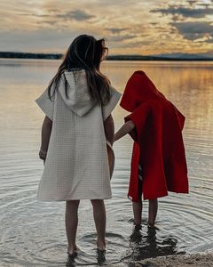 Serviette de <span class=keywords><strong>plage</strong></span> à capuche pour enfants, en coton doux, broderie personnalisée écologique, séchage rapide, pour bébés et tout-petits - Product Image 4