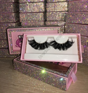 2023 Luxury Custom lashbox with strip tray mini handbag eyelash packaging box suitcase lash box with logo