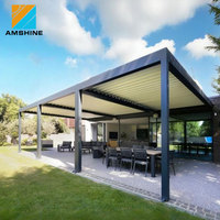 Fournisseur de pergolas de haute qualité pour villas, auvent de jardin extérieur, parasol, pergola en aluminium à lames orientables pour créer une zone multifonctionnelle