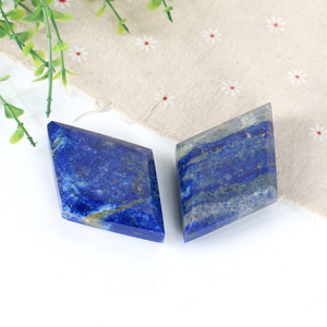 Tranche rhombique de Lapis Lazuli bleu poli, cristal naturel de guérison de haute qualité, vente en gros pour la décoration intérieure - Product Image 3