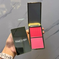 Palette de blush minéral bicolore, poudre double teinte, longue tenue, fini mat naturel, teinte pour les joues pigmentée, maquillage pour le visage, marque privée OEM