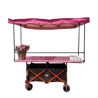 Plateforme de tente pare-soleil portable, chariot pliant pour camping, stand alimentaire, chariot à outils, véhicule de camping