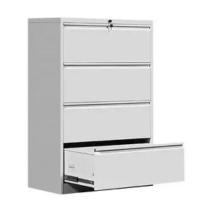 lateral 4 drawer filing storage metal office furniture cabinet for sale