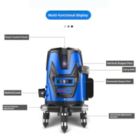 Niveau laser 2 3 5 lignes, auto-nivelant, faisceau laser vert super puissant horizontal et vertical, rotatif à 360°, batterie au lithium, 1 niveau laser