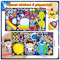 Feuille d'autocollants en PVC d'animaux marins Vinyle décoratif pour le visage auto-adhésif avec design Faites vos propres autocollants de dessert pour les enfants