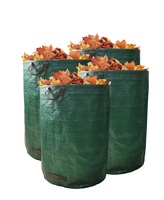 Tambour pliable en PP robuste de 272L sac de déchets de jardin industriel réutilisable personnalisé en usine pour les feuilles et autres fournitures