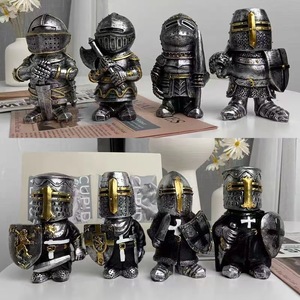 European Medieval Guard Samurai Armor Knight OR34 Resin Sculpture Statue Outdoor Garden Gnome Art Crafted in Resin Crafts
