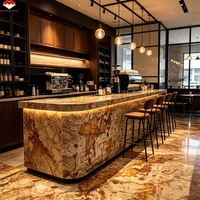 Grande dalle de marbre de luxe Brésil Van Goah Impression, épaisseur 18 mm, pour îlot de cuisine, comptoir, table à manger, salle de bain, villa, salon