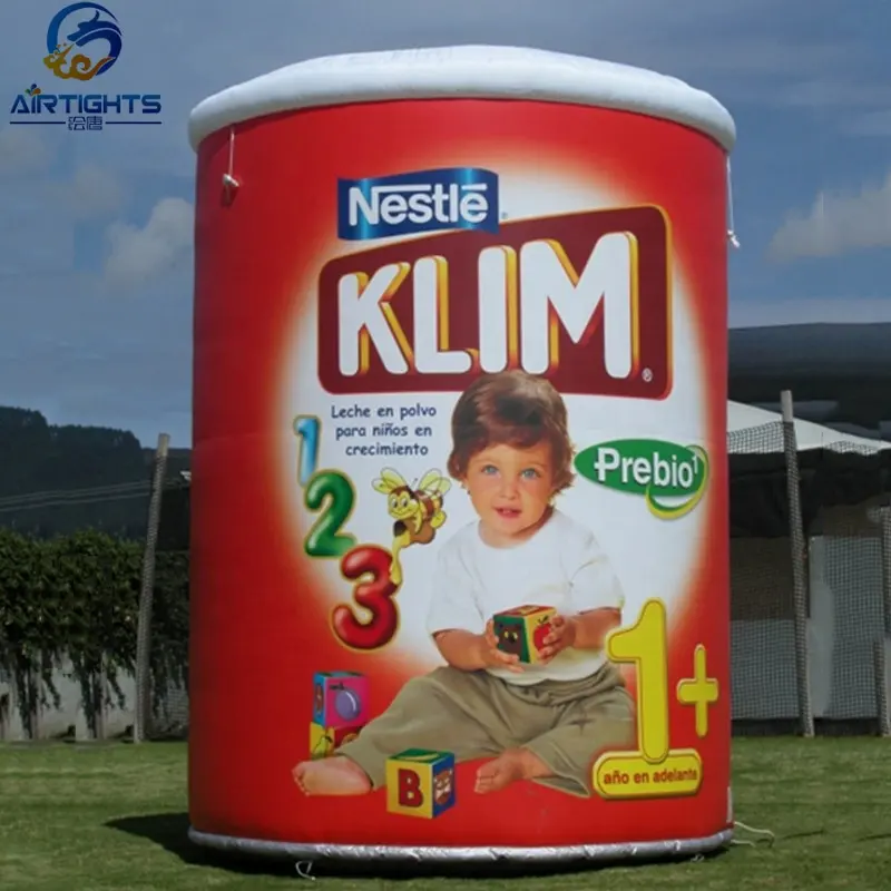 Custom Make Good Price Giant Inflatable Milk Powder Can Balloon for New Product Launch