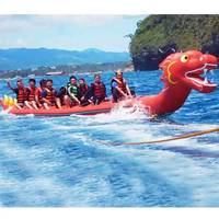Resort sports nautiques jouets nautiques gonflable towables gonflable dragon flotteur bateau banane bateau promenade chinois gonflable dragon bateau