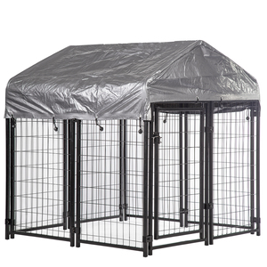 Modular Hàn 5ft X 10ft X 6ft Ngoài Trời Lớn Chó Kim Loại Cage Pre Lắp Ráp Kit Pet Kennel Và Chạy - Product Image 1