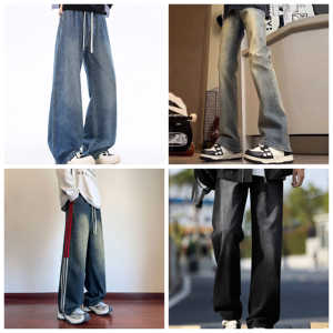 Diversi stili di pantaloni da uomo buoni materiali personalizzati a basso prezzo pantaloni larghi Jeans oversize in Denim - Product Image 2