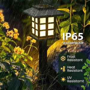 Luces Solares LED para Jardín, Ahorro de Energía, Impermeables IP65, Material ABS, con Sensor de Luz, Control de Intensidad, Montaje en Pared, Batería AAA - Product Image 2
