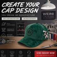 Casquette de baseball 5 panneaux en daim personnalisée OEM ODM avec broderie 3D, logo personnalisé et fleur de cerisier brodée sur le côté