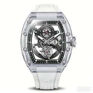 BG7001 Men's Tourbillon Automatic <b>Watch</b> Crystal Case Sapphire Luminous Top Brand Men's <b>Watch</b> with Rubber Strap - Product Image 1