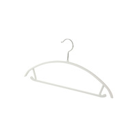Cintre en PET recouvert de caoutchouc incurvé, sans trace, respectueux de la peau, design à épaules larges, séchoir sans couture, vente en gros