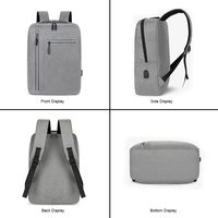 Mochila Escolar Multifuncional de Gran Capacidad al por Mayor, Mochila Azul para la Vida Diaria, Juego de 3 Bolsas para Portátil de Negocios