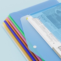 Carpeta de archivos de plástico, carpeta de documentos con cierre de botón a presión