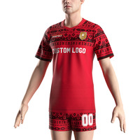 Odm Herren Sport Team V-Ausschnitt New Ireland Rugby Jersey Sportswear T-Shirt Shorts und Short Set Active wear Shirts für Herren