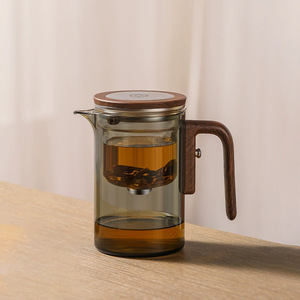 <strong>Vintage</strong> Elegant All-Glass Heat-Resistant Gongfu <strong>Tea</strong> <strong>Set</strong> with Water Separation Filter - Product Image 4