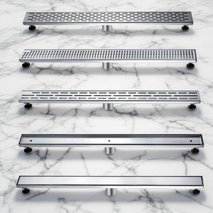 Mở rộng 100 Mét 304 Thép không gỉ hình chữ nhật thoát nước sàn Dài chống làm tắc nghẽn thiết kế cho phòng tắm phòng tắm - Product Image 1