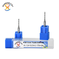 Set Mata Bor PCB Tungsten Carbide Mini Presisi Tinggi Warrior's Bit OEM/ODM CNC Milling 2 Flutes