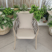 Ensemble table et chaise de jardin avec cadre en alliage d'aluminium pour meubles de jardin