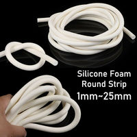 Joint en caoutchouc de silicone solide, tiges rondes d'étanchéité, tube rond, tige, tube, 1 à 25 mm, pour bande d'étanchéité de briquet, fil et câble