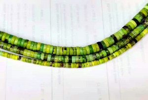 <span class=keywords><strong>Pierres</strong></span> précieuses en forme de roue ronde plate brins pierre naturelle chrysoprase <span class=keywords><strong>Heishi</strong></span> <span class=keywords><strong>perles</strong></span> pierre d'opale verte pour la fabrication de bijoux - Product Image 6