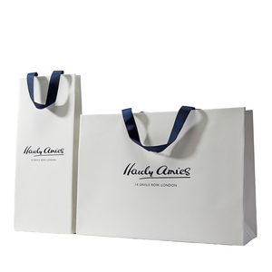 Sacs shopping en papier de luxe personnalisés avec des matériaux recyclés, impression de logo, poignée Flexiloop pour la promotion et l'emballage de cadeaux - Product Image 1