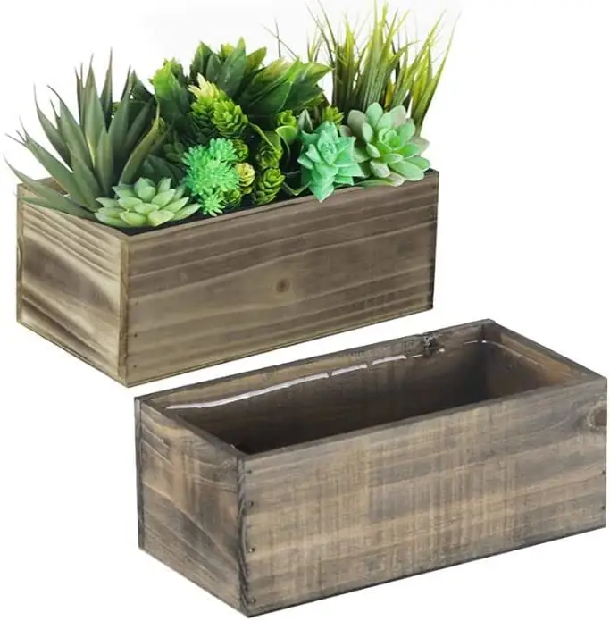 Planter Box Personalized Flowerpot Wood Factory Direct Selling Customized Minimalist Carton Box Pine Square Wooden Garden 500pcs