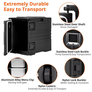 Trasportatore commerciale Ultra Pan portatile isolante in plastica <span class=keywords><strong>elettrico</strong></span> scaldabagno per alimenti ristorante alberghiero Catering bar cucina conservazione degli alimenti - Product Image 5