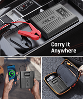 Démarreur de voiture portable et pratique 12000mAh avec pompe à air pour pneus de véhicule, compresseur d'air 12V, gonfleur de pneus
