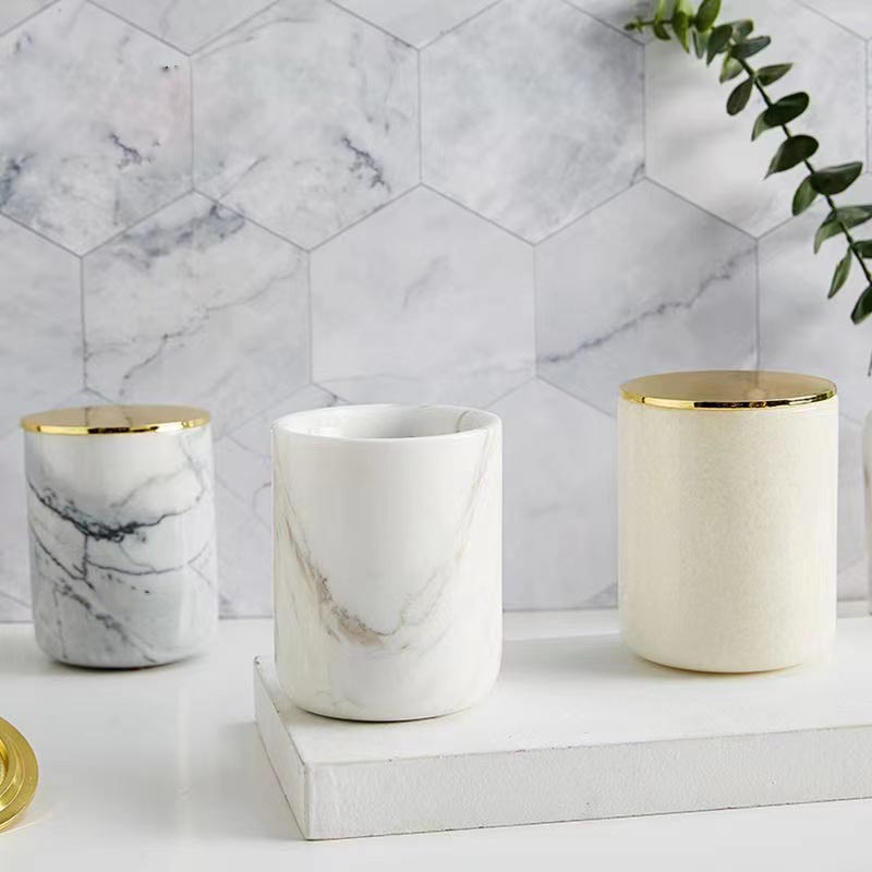 tarros para velas efecto mármol con tapas tarros para velas efecto mármol con tapas