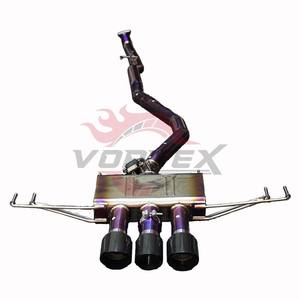 Escape Trasero Vortex Purple Titanium para Honda Civic Type-R FK8 2.0T, Silenciador Valvetronic con Triple Salida de Fibra de Carbono - Product Image 1