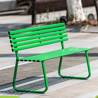 Banc d'extérieur en fer de style européen Cyber Celebre Card, chaise de parc à double siège, tabouret long pour cour et café, origine Chine
