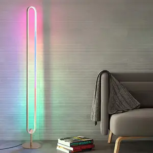 Lumière d'angle led RGBW avec télécommande sans fil, variateur avec application tuya, luminaire décoratif d'intérieur, idéal pour un salon ou une chambre à coucher