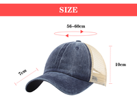 Vente en gros Casquette de baseball avec logo personnalisé Casquette d'anniversaire en maille noire lavée rose tendre unisexe pour le camping en sergé
