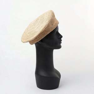 Nouveauté 2024, tendance estivale, chapeau béret en paille raphia crocheté pour femmes et filles - Product Image 2