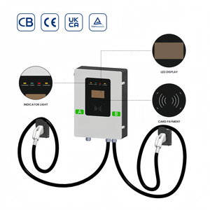 สถานีชาร์จเร็วแบบติดผนังเชิงพาณิชย์ Smart 40kW 60kW หัวชาร์จคู่ CCS1/CCS2/GBT OCPP 1.6 ควบคุมผ่านแอปและ RFID - Product Image 2