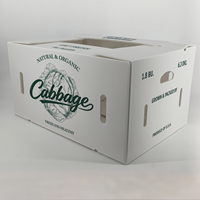 Boîte à choux en plastique ondulé PP personnalisée, de qualité alimentaire, imperméable, recyclable, ventilée, pour l'emballage des produits frais, légumes